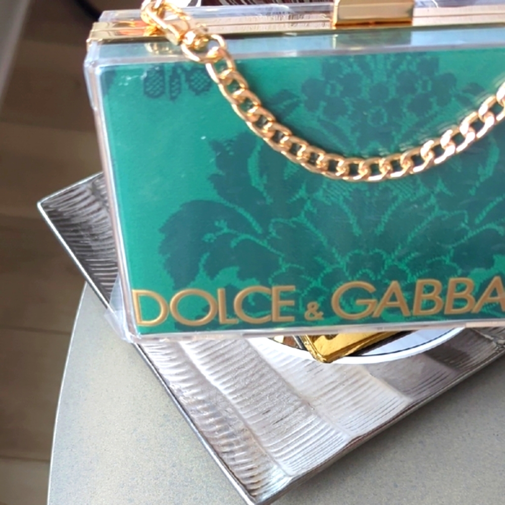SOLD | Dolce & Gabbana Paper Shopping Bag Upcycled Novelty Clutch - Picture 5 of 8
